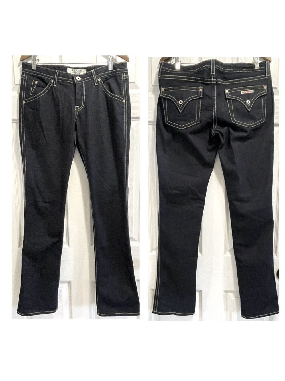 Hudson Women’s Flap Pocket Boot Cut Jeans size 31 Resin Rinse Tall 34” inseam